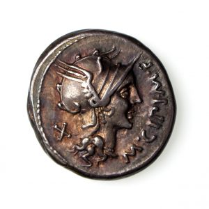 M. Cipius M.f. Silver Denarius 115-114BC-17018