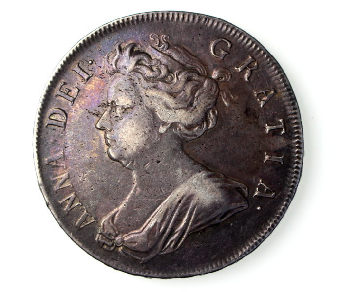 Anne Silver Halfcrown 1702-14AD 1708AD Plumes-17072