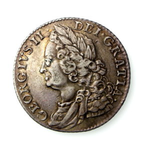 George II Shilling 1727-60AD 1758AD-17080