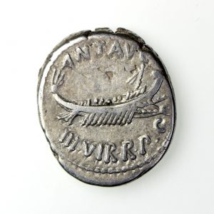 Mark Antony Silver Republican Denarius c.31BC Legion IX-17223