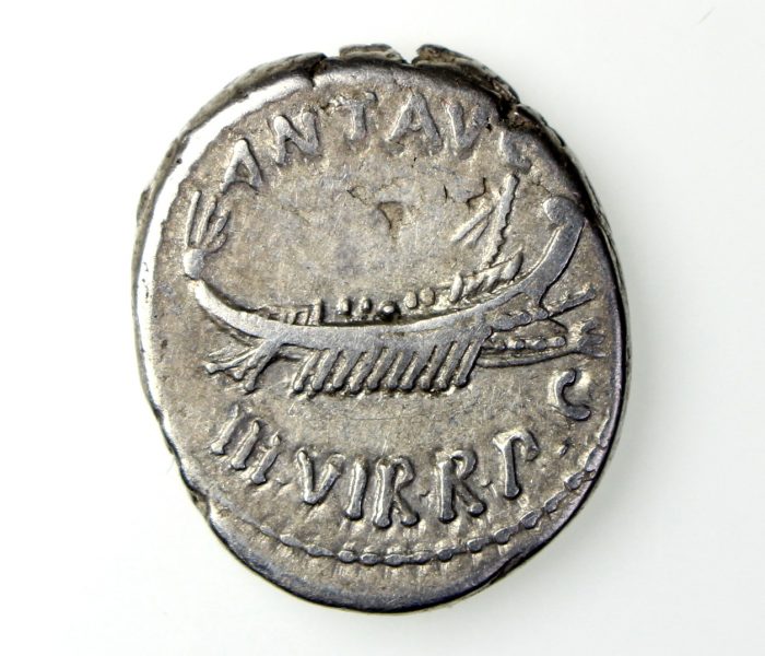 Mark Antony Silver Republican Denarius c.31BC Legion IX-17223