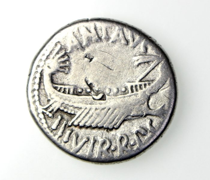 Mark Antony Silver Republican Denarius c.31BC Legion III-17225
