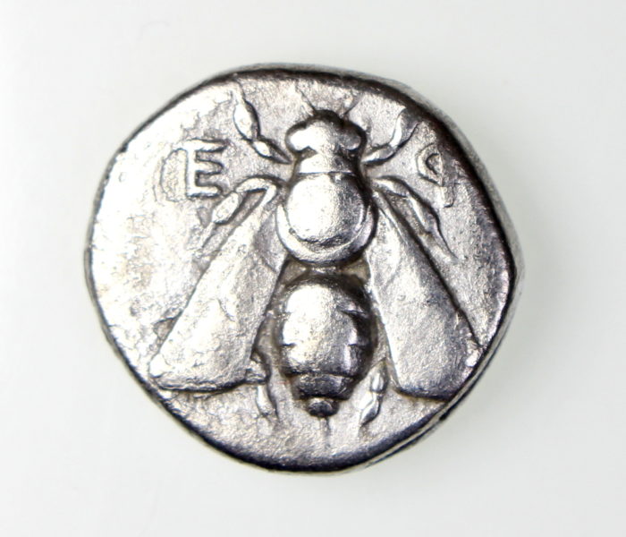 Ionia, Ephesus Silver Drachm Honey Bee / Standard 500-420BC-17290