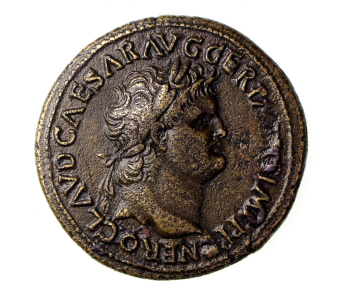 Nero Bronze Dupondius 54-68AD-17351