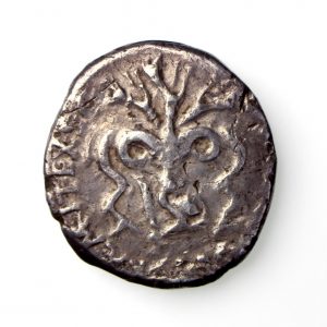 Sextus Pompey Silver Denarius Scylla 45-36BC-17646