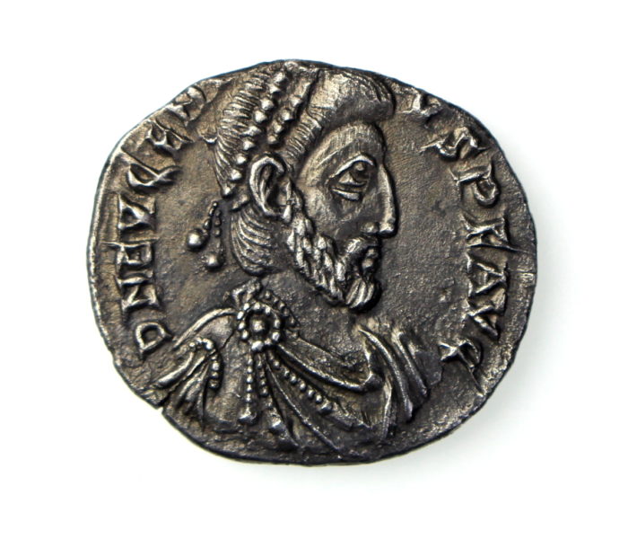 Eugenius Silver Siliqua 392-394AD Trier -17652