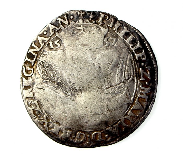 Philip & Mary Silver Sixpence 1554-1558AD 1557AD-17688