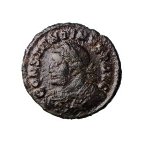 Constantine I Bronze Follis 307-337AD London mint sol in adv. Quadriga ext. rare-17708