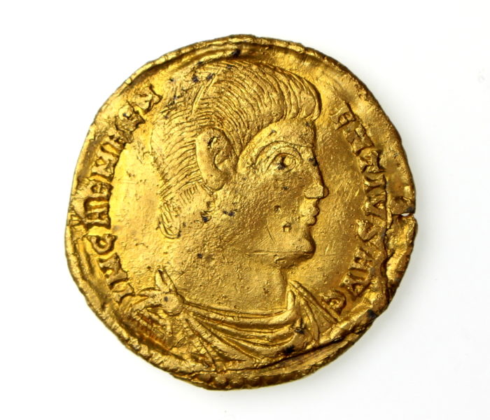 Magnentius Gold Solidus 350-353AD Rare-17710