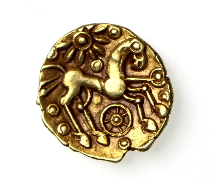Celtic Gold Quarter Stater Atrebates Selsey Dahlia No Mane Type circa 50BC-17750