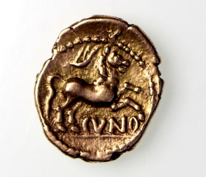 Celtic Gold Quarter Stater Catuvellauni Cunobelin 10-20AD Classic Type -17752