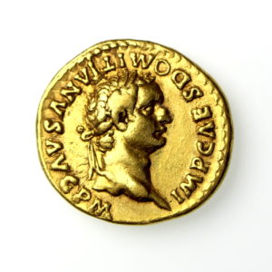 Domitian Gold Aureus 81-96AD Rome Bust of Minerva Rare -17841