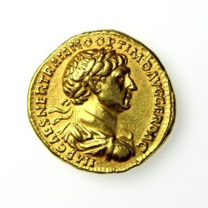 Trajan Gold Aureus 98-117AD Rome -17844