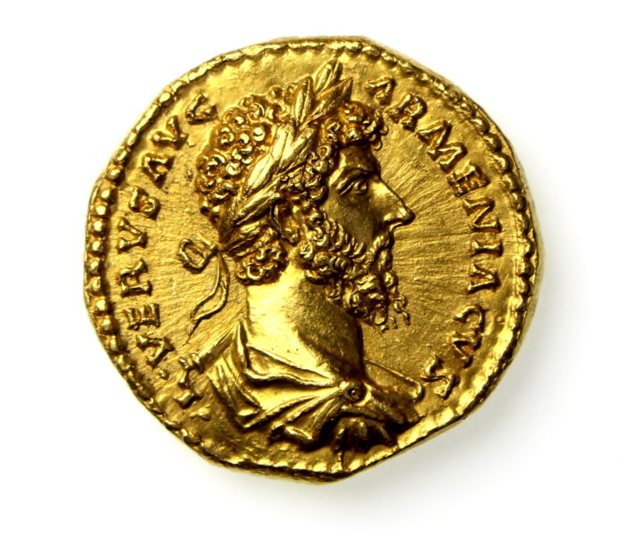 Lucius Verus Gold Aureus 161-169AD Rome -17845