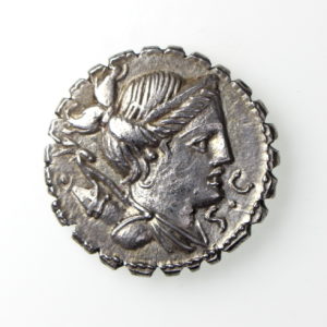 T.i. Claudius T.n.f A.p.n. Nero Silver Denarius 79BC-17927