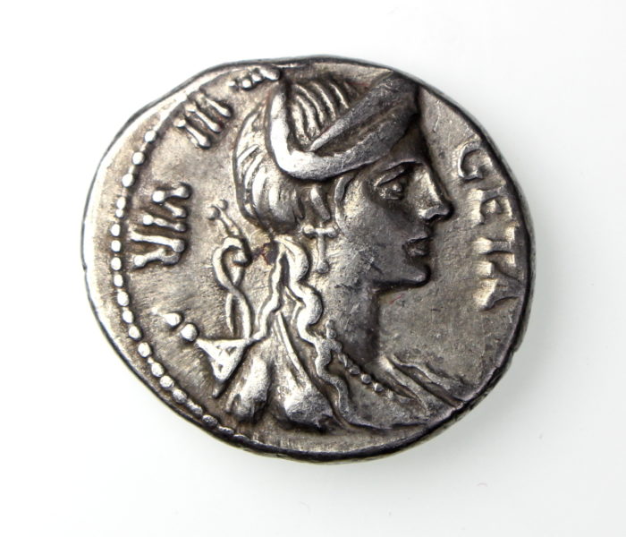 C. Hosidius C.f. Geta Silver Denarius 64BC-17938