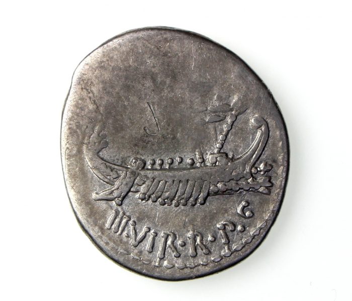 Marc Antony Silver Legionary Denarius 32-31BC Leg II-17969