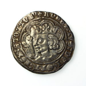 Scotland, Robert II Silver Groat 1371-1390AD Edinburgh, Bonagius, Ext. Rare -18037