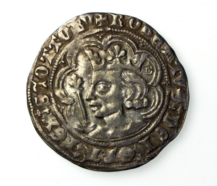 Scotland, Robert II Silver Groat 1371-1390AD Edinburgh, Bonagius, Ext. Rare -18037