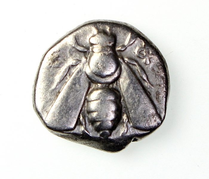 Ionia, Ephesus Silver Drachm Honey Bee/ standard 500-420BC-18073