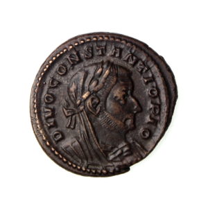 Constantine I Bronze Follis Divus Issue 306-337AD Trier, rare-18301