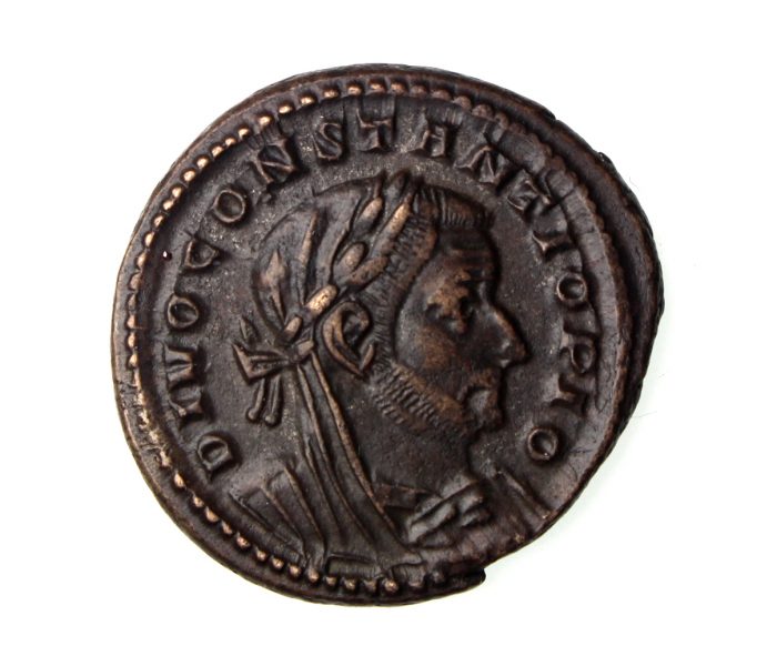 Constantine I Bronze Follis Divus Issue 306-337AD Trier, rare-18301