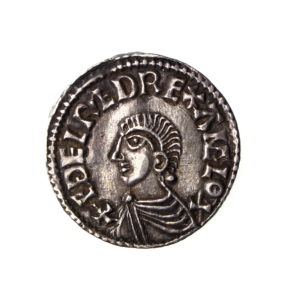 Aethelred II Silver Penny Long Cross Type 978-1016AD Shaftesbury -18307