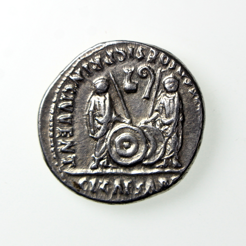Augustus Silver Denarius 27BC-14AD Gaius & Lucius Caesars : Silbury Coins