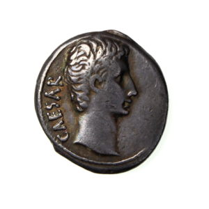 Augustus Silver Denarius 27BC-14AD Samos mint 21-20BC-18458