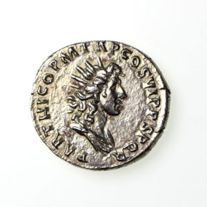 Trajan Silver Denarius 98-1117AD Radiate bust of sol-18463