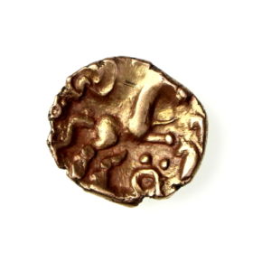 Cantii Gold Quarter Stater Horse Brooch Type 50BC ext. rare-18496