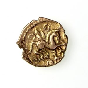 Cantii Dubnovellaunos Gold Quarter Stater 25BC-5AD-18498