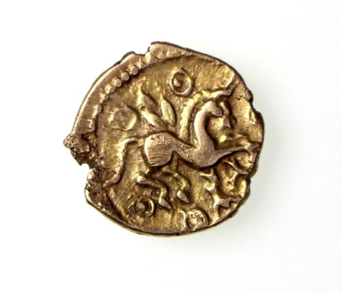 Cantii Dubnovellaunos Gold Quarter Stater 25BC-5AD-18498