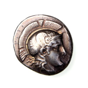 Thessaly, Pharsalos Silver Drachm 425-405BC Athena/Horseman-18548