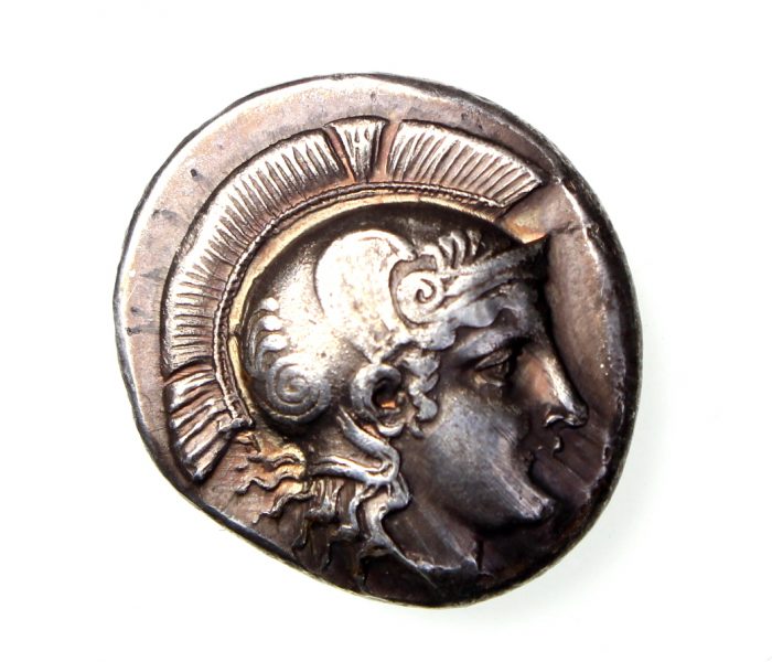 Thessaly, Pharsalos Silver Drachm 425-405BC Athena/Horseman-18548