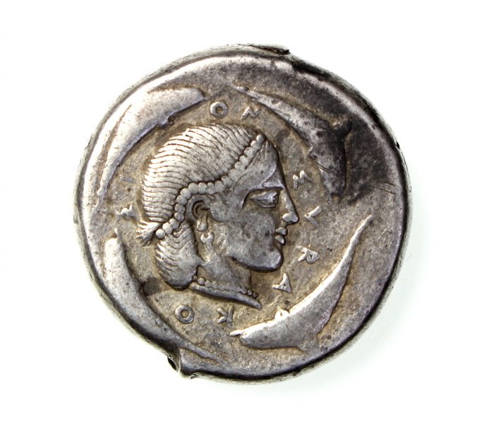 Sicily, Syracuse Silver Tetradrachm Quadriga / Arethousa 465-440BC-18558