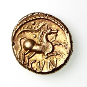 Catuvellauni Cunobelin Gold Stater Linear Type 8-41AD-18811