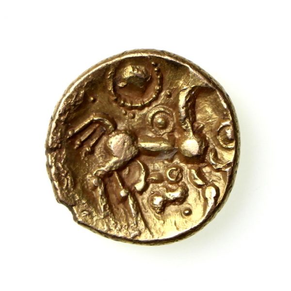 Dobunni Corio Gold Quarter Stater 20BC-5AD ext. rare-18854
