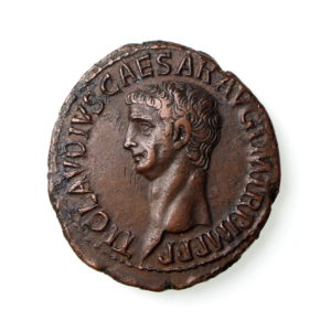 Claudius Bronze As 41-54AD bold portrait-18906