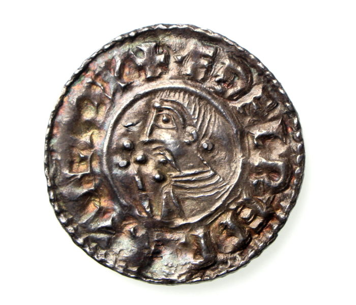 Aethelred II Silver Penny 978-1016AD Crux type Winchester -18942