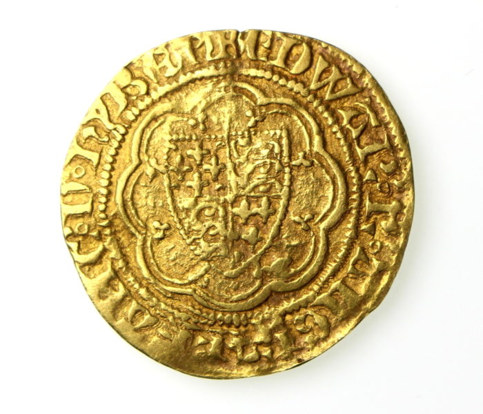 Edward III Gold Quarter Noble 1327-1377AD Class B -18980