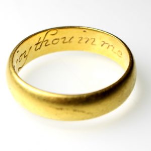 Gold Posy Ring 17th Century AD Inscribed 'I Joy In Thee Joy Thou In Me' -0
