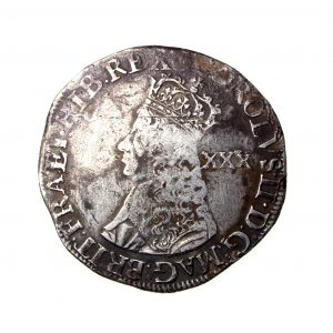 Charles II Silver Halfcrown Second Issue 1660-1685AD-19216