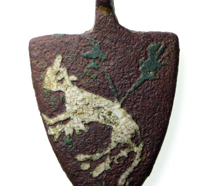 Medieval Heraldic Pendant Animal with Arrows in Back -19449