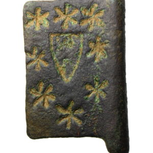 Medieval Heraldic Banner Pendant Shield Surrounded by Stars-19458