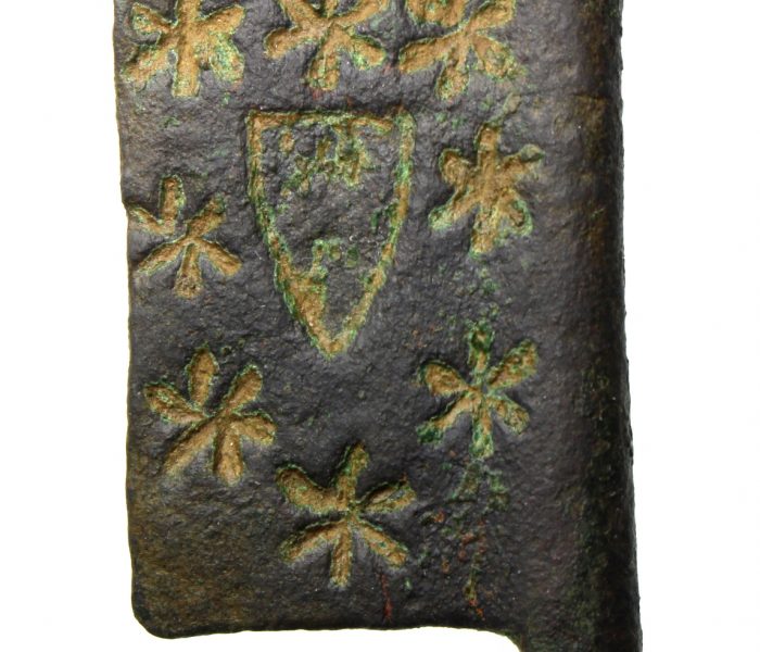Medieval Heraldic Banner Pendant Shield Surrounded by Stars-19458