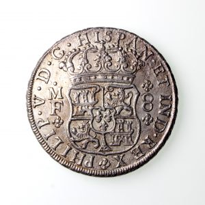 Shipwreck Coin - Spanish Silver Pillar Dollar (Piece of Eight) From The 'Hollandia' Wreck 1742AD. -19463