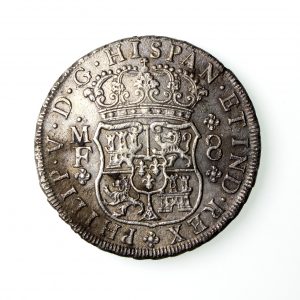 Shipwreck Coin - Spanish Silver Pillar Dollar (Piece of Eight) From The 'Hollandia' Wreck 1739AD. -0