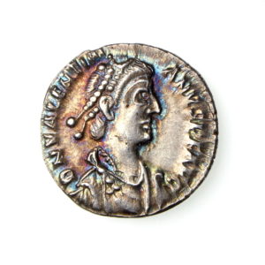 Valentinian II Silver Siliqua 375-392AD Trier exceptional -19548