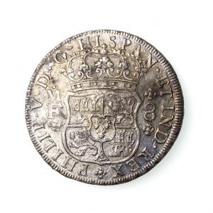 Shipwreck Coin - Spanish Silver Pillar Dollar (Piece of Eight) From The 'Hollandia' Wreck 1736AD. -19621